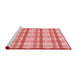 Sideview of Machine Washable Transitional Pastel Pink Rug, wshpat1560rd