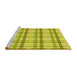 Sideview of Machine Washable Transitional Brown Rug, wshpat1560yw