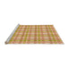 Sideview of Machine Washable Transitional Orange Rug, wshpat1561org