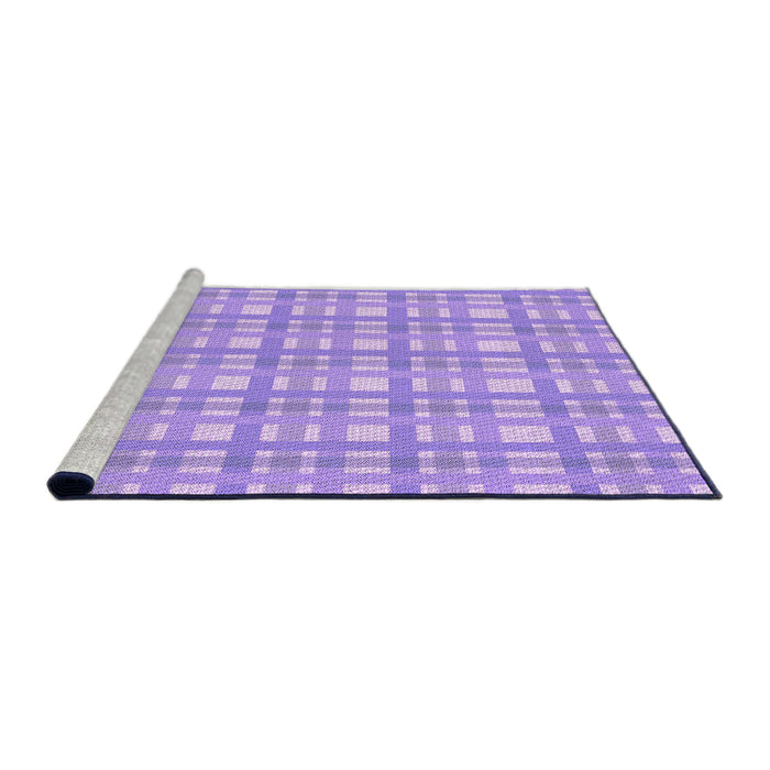 Sideview of Machine Washable Transitional Purple Mimosa Purple Rug, wshpat1561pur
