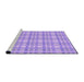 Sideview of Machine Washable Transitional Purple Mimosa Purple Rug, wshpat1561pur