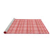 Sideview of Machine Washable Transitional Pastel Pink Rug, wshpat1561rd