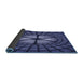 Thickness of Patterned Midnight Blue Rug, pat1562blu