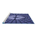 Sideview of Machine Washable Transitional Midnight Blue Rug, wshpat1562blu