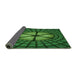 Thickness of Patterned Deep Emerald Green Rug, pat1562grn