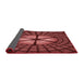 Thickness of Patterned Dark Red Rug, pat1562rd