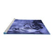 Sideview of Machine Washable Transitional Light Slate Blue Rug, wshpat1563blu