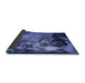 Thickness of Patterned Light Slate Blue Rug, pat1563blu