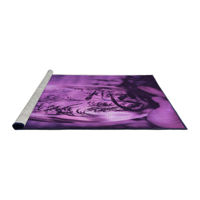 Sideview of Machine Washable Transitional Bright Purple Rug, wshpat1563pur