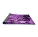 Thickness of Patterned Bright Purple Rug, pat1563pur