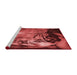 Sideview of Machine Washable Transitional Cranberry Red Rug, wshpat1563rd