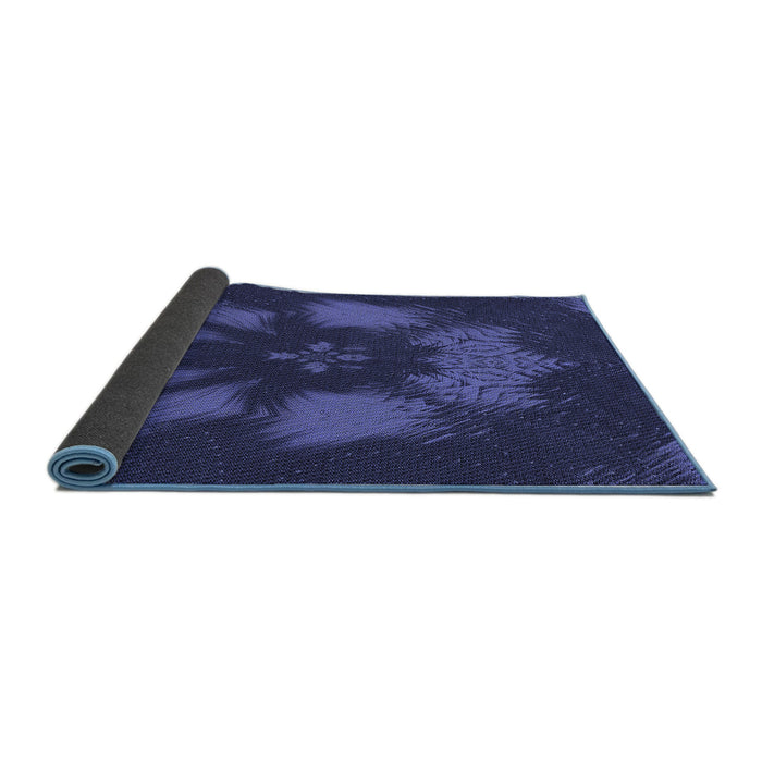 Thickness of Patterned Royal Blue Rug, pat1564blu