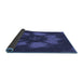 Thickness of Patterned Royal Blue Rug, pat1564blu