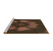 Sideview of Machine Washable Transitional Sienna Brown Rug, wshpat1564brn