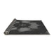 Thickness of Patterned Charcoal Black Rug, pat1564gry