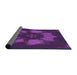 Thickness of Patterned Dark Orchid Purple Rug, pat1564pur