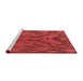 Sideview of Machine Washable Transitional Red Rug, wshpat1565rd