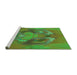 Sideview of Machine Washable Transitional Seaweed Green Rug, wshpat1566grn