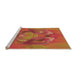 Sideview of Machine Washable Transitional Orange Rug, wshpat1566org