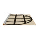 Sideview of Machine Washable Transitional Vanilla Gold Rug, wshpat1567brn