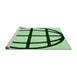 Sideview of Machine Washable Transitional Medium Forest Green Rug, wshpat1567grn