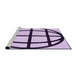 Sideview of Machine Washable Transitional Purple Rug, wshpat1567pur