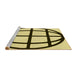 Sideview of Machine Washable Transitional Mustard Yellow Rug, wshpat1567yw