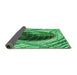 Thickness of Patterned Green Rug, pat1568grn