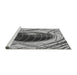 Sideview of Machine Washable Transitional Silver Gray Rug, wshpat1568gry