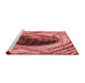 Sideview of Machine Washable Transitional Light Coral Pink Rug, wshpat1568rd