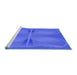 Sideview of Machine Washable Transitional Light Slate Blue Rug, wshpat1569blu