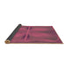 Thickness of Patterned Pink Violet Pink Rug, pat1569brn