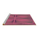 Sideview of Machine Washable Transitional Pink Violet Pink Rug, wshpat1569brn