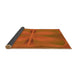 Thickness of Patterned Neon Orange Rug, pat1569yw