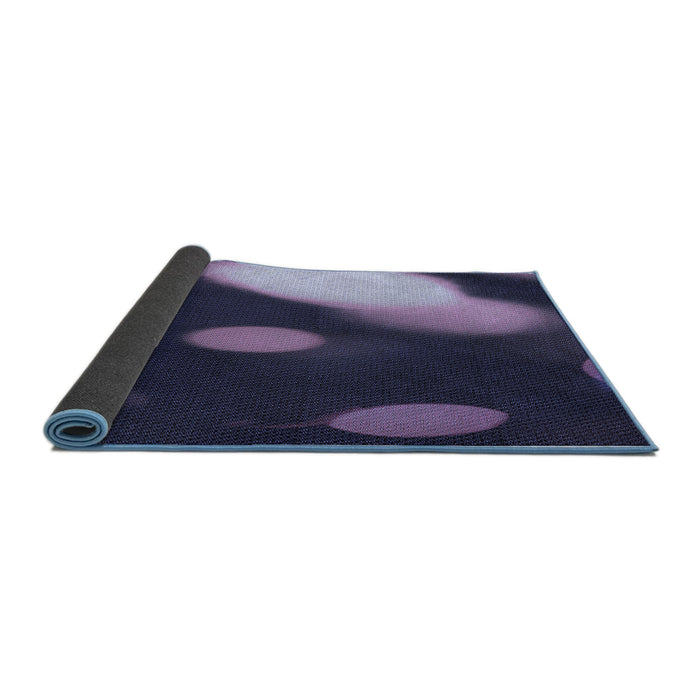 Thickness of Patterned Medium Purple Rug, pat157blu