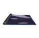 Thickness of Patterned Medium Purple Rug, pat157blu
