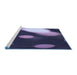 Sideview of Machine Washable Transitional Medium Purple Rug, wshpat157blu