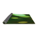 Thickness of Patterned Dark Forest Green Rug, pat157grn