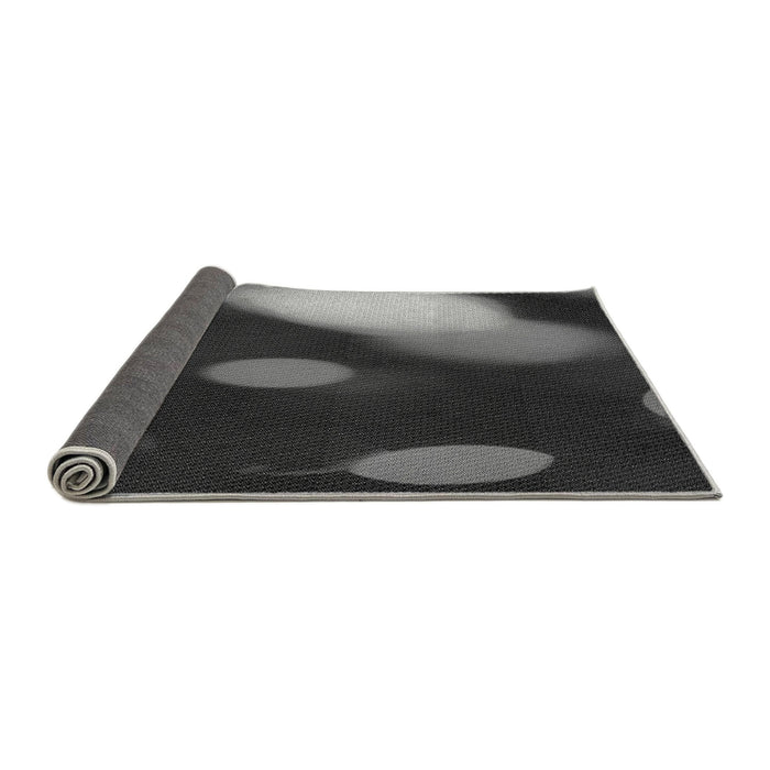 Thickness of Patterned Charcoal Black Rug, pat157gry