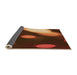 Thickness of Patterned Orange Rug, pat157org