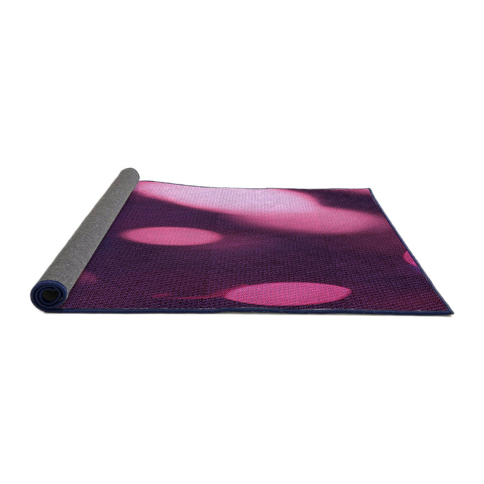 Thickness of Patterned Orchid Purple Rug, pat157pur