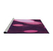 Sideview of Machine Washable Transitional Orchid Purple Rug, wshpat157pur