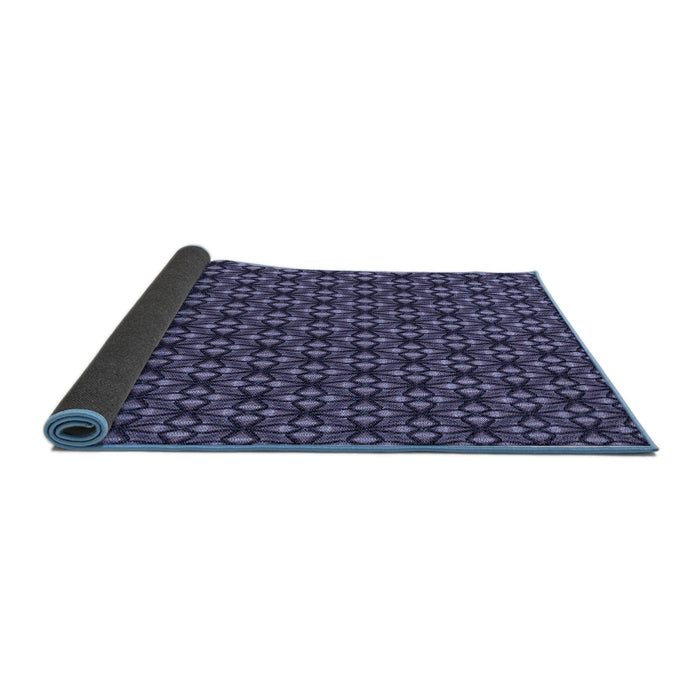 Thickness of Patterned Medium Slate Blue Rug, pat1570blu