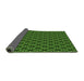 Thickness of Patterned Dark Forest Green Rug, pat1570grn
