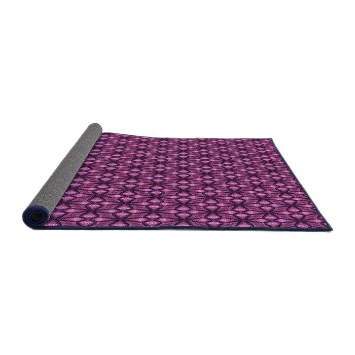 Thickness of Patterned Neon Pink Rug, pat1570pur