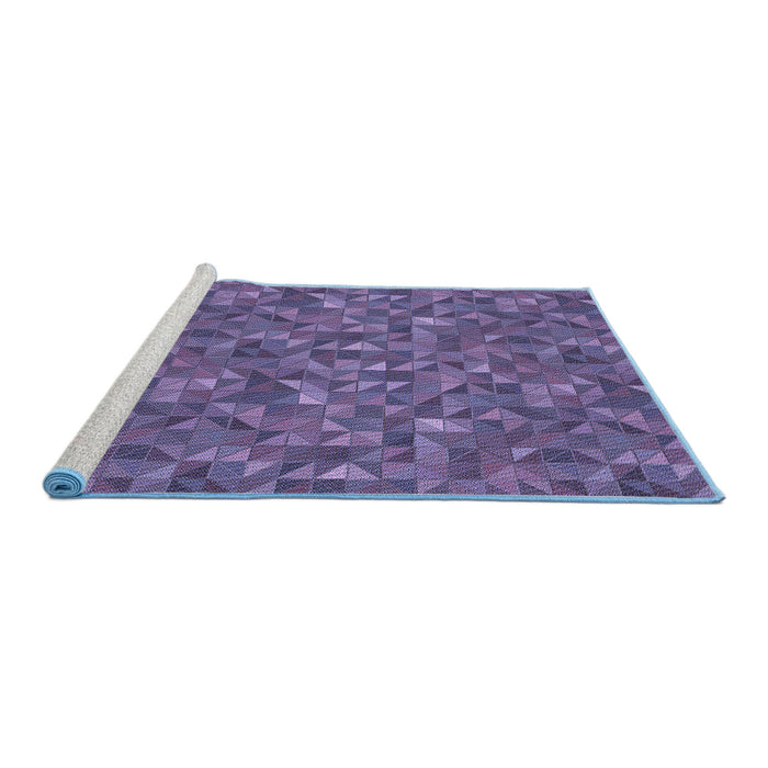 Sideview of Machine Washable Transitional Light Purple Rug, wshpat1571blu
