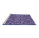 Sideview of Machine Washable Transitional Light Purple Rug, wshpat1571blu