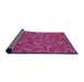 Thickness of Patterned Neon Pink Rug, pat1571pur