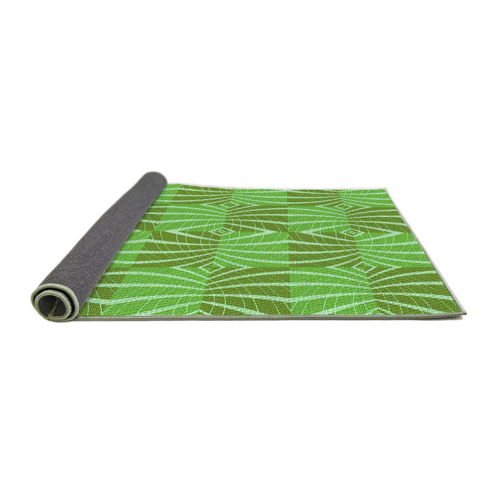 Thickness of Patterned Green Rug, pat1572grn