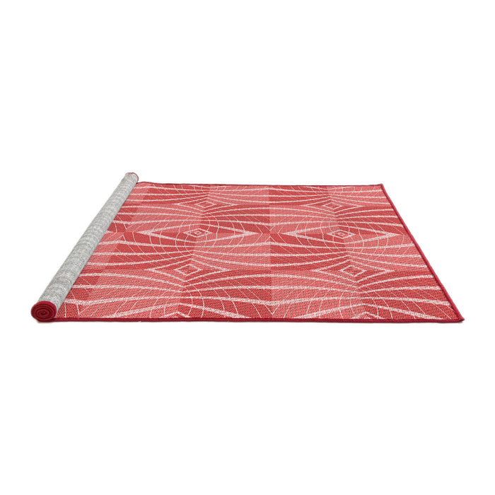Sideview of Machine Washable Transitional Light Salmon Pink Rug, wshpat1572rd